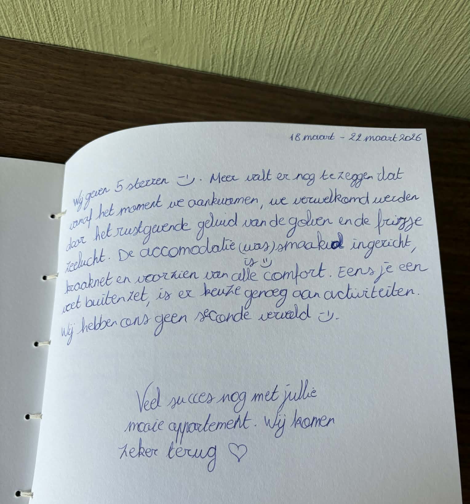 ervaring appartement met zeezicht huren